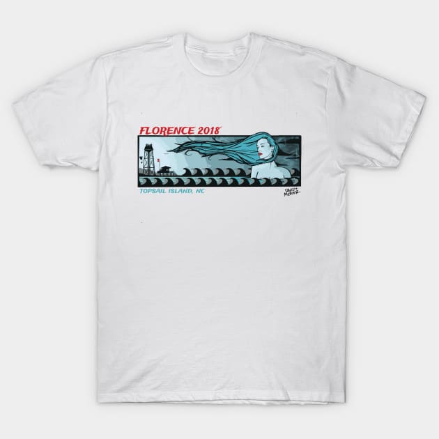 Hurricane Florence 2018 TOPSAIL T-Shirt by DavesNotHome